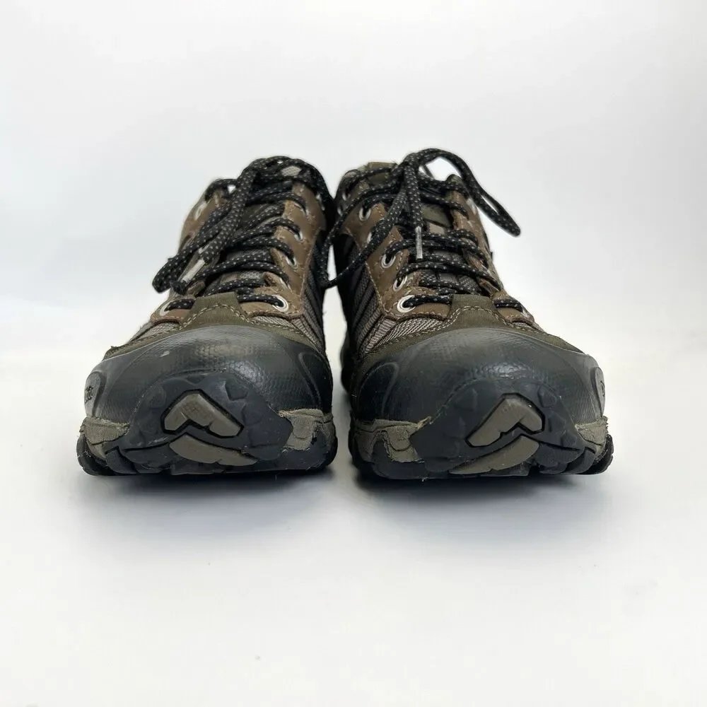 Oboz Tamarack Waterproof Hiking Shoes Men's Size 8 Olive Green Suede O-Fit